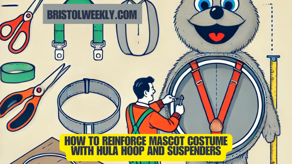 how to reinforce mascot costume with hula hoop and suspenders